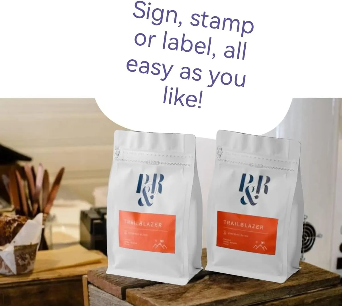 100 Count 8 Ounces White Kraft Paper Coffee Bags - High Barrier Aluminium Foil Liner - Flat Bottom Coffee Pouches with Degassing Valve, Resealable Zipper & Easy Open Tape