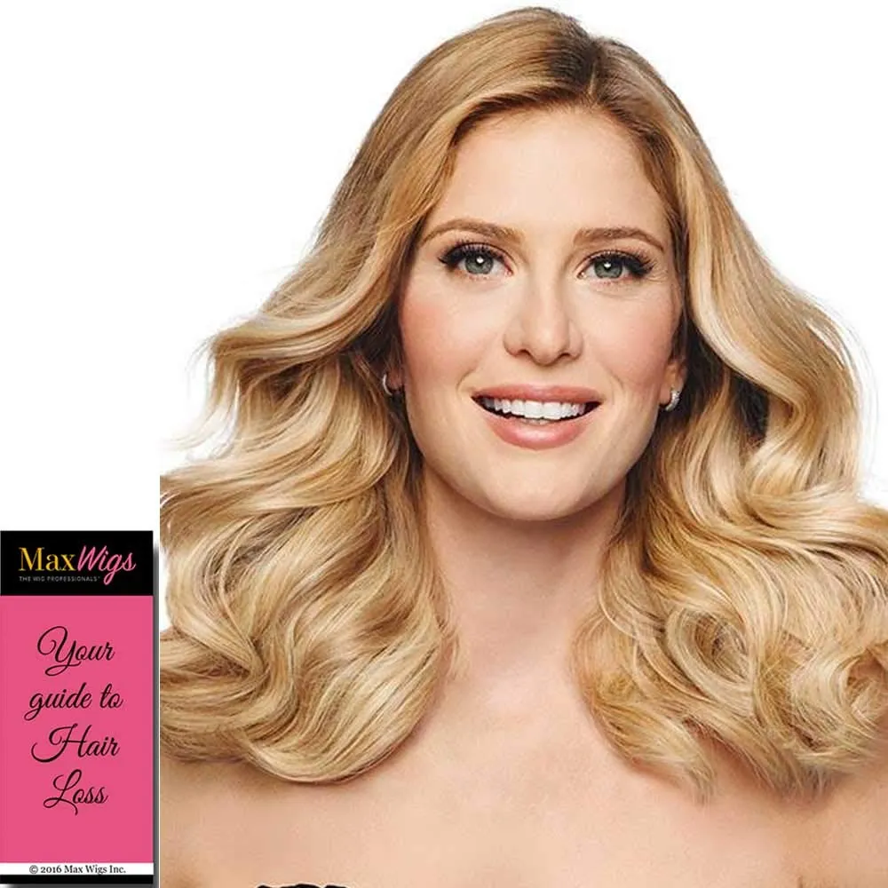 12" Length 1 Piece Clip-In Extension Color R14/88 Golden Wheat - Tru2Life 100% Heat Friendly Synthetic Fiber Hairdo Full Volume Loose Waves or Curls Extensione de Cabello Maxwigs Hairloss Booklet