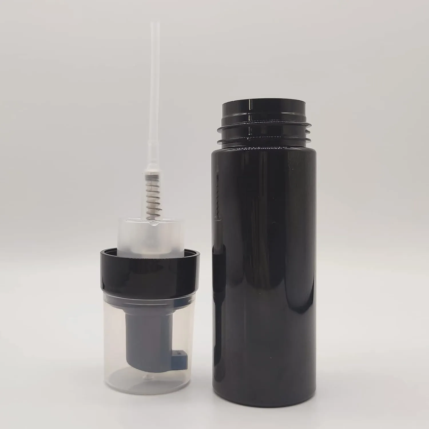 150ml Empty Foam Pump Bottle, 5oz Foaming Dispenser Soap Plastic Container for Facial Cleanser Shampoo Hand Soap (Black)