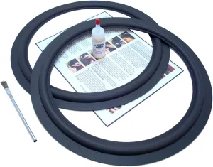 15" Foam Surround Edge Repair Kit - 2 Speaker Kit - Flat Attach 15 Inch - Compatible with Altec Lansing 873a, Barcelona, Santiago