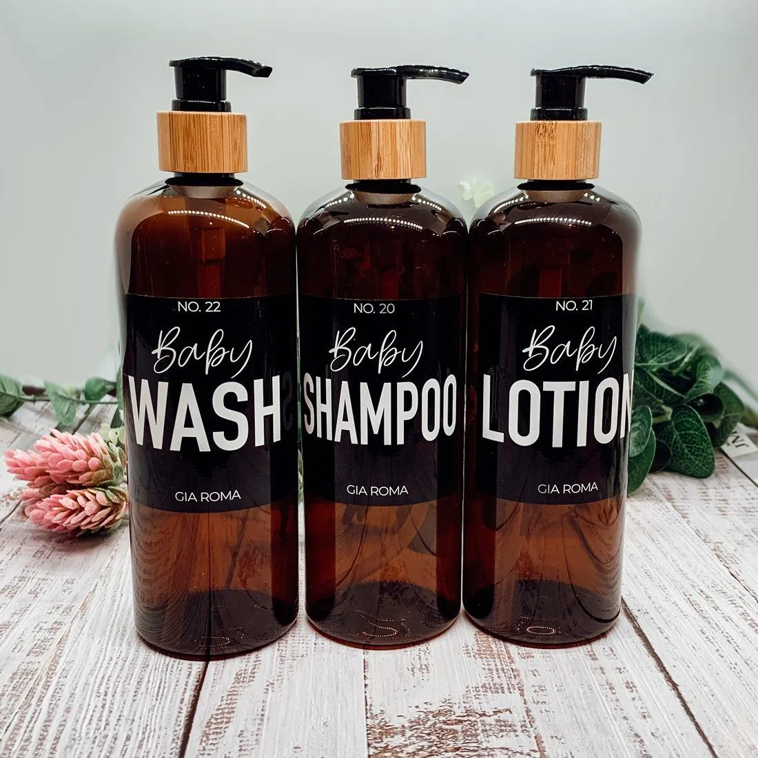 16oz Plastic Amber Dispenser | Black Label