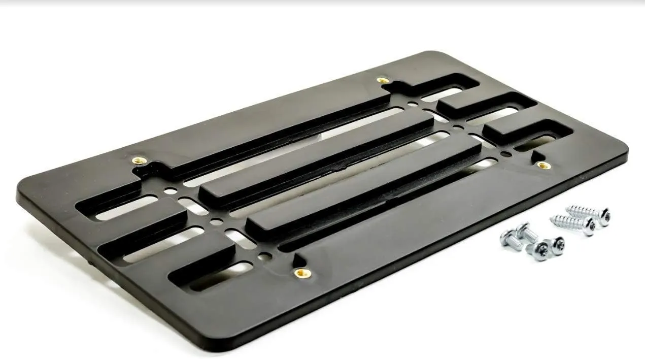 2 Front Bumper License Plate Tag Holder Mounting Relocator Adapter Kit Bracket for Mercedes-Benz (All Models) Quantity Discount(9.95$ to 6.50$)(Each with 2 Screws   4 Bolts & 4 Built in Nuts) (2)