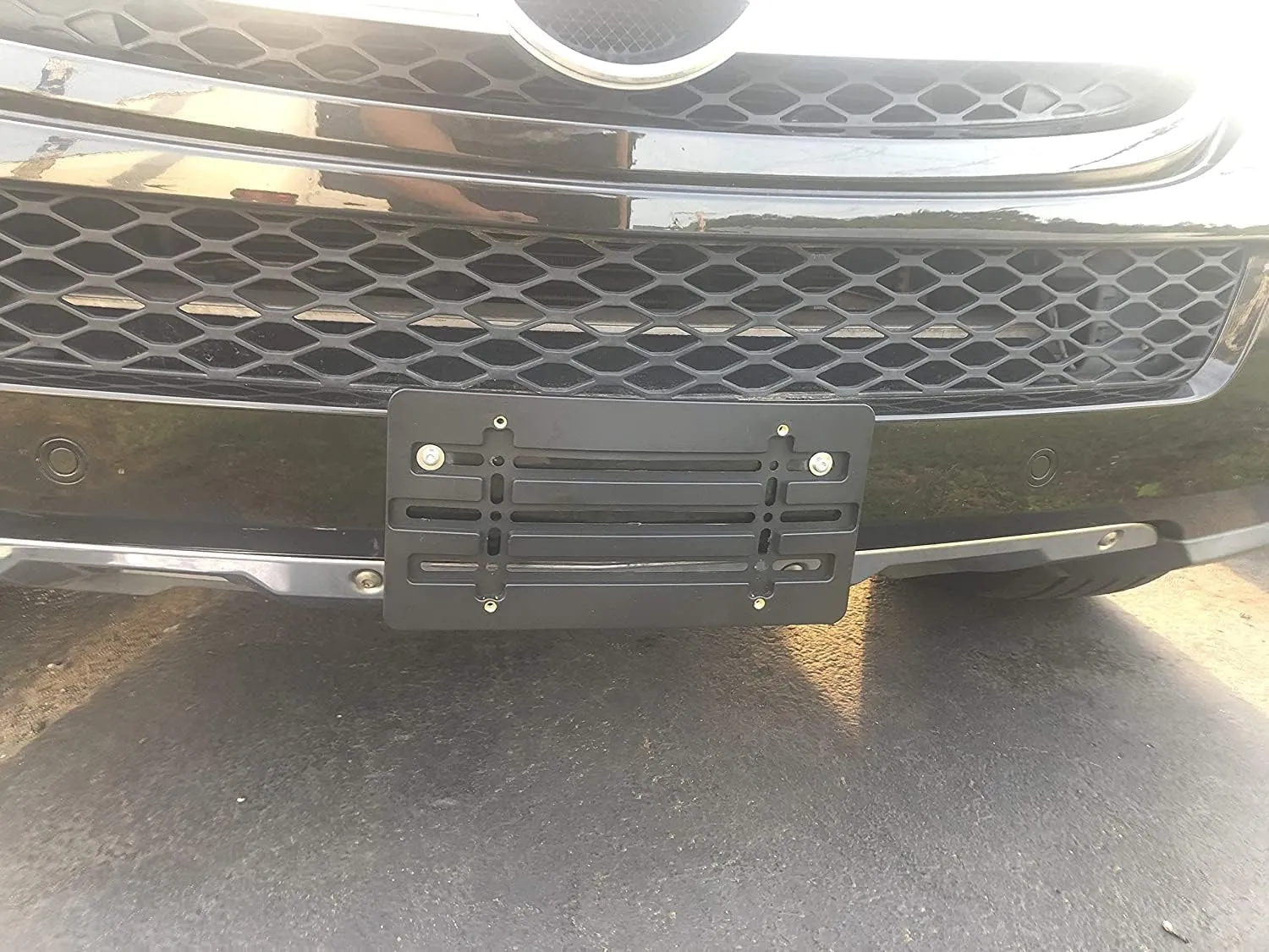 2 Front Bumper License Plate Tag Holder Mounting Relocator Adapter Kit Bracket for Mercedes-Benz (All Models) Quantity Discount(9.95$ to 6.50$)(Each with 2 Screws   4 Bolts & 4 Built in Nuts) (2)