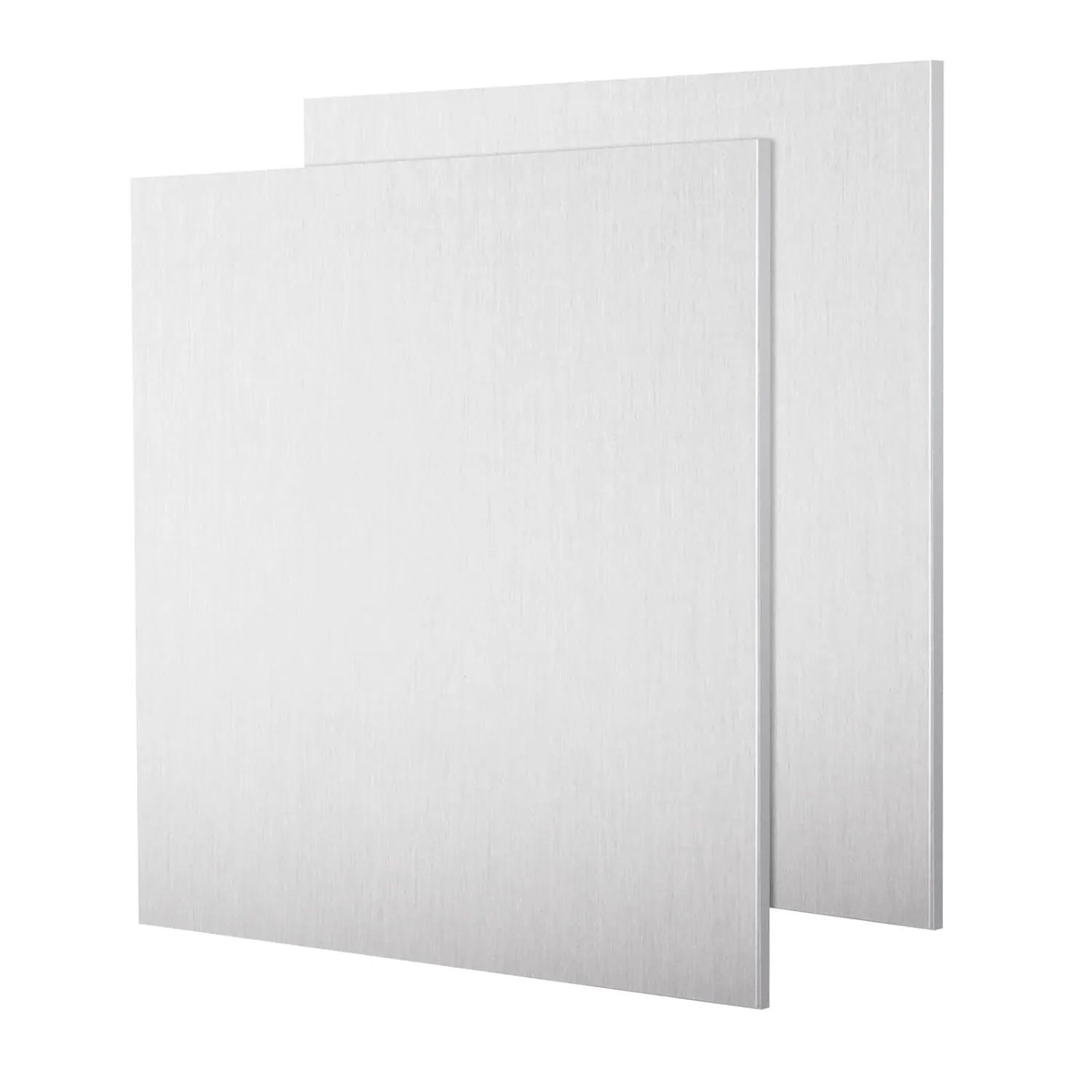 2 Pack 6061 T6 Aluminum Sheet Metal 6 x 6 x 0.236 (1/4) Inch Flat Plain Plate Panel Aluminum Sheet Plate Finely Polished and Deburred, 6mm Thick