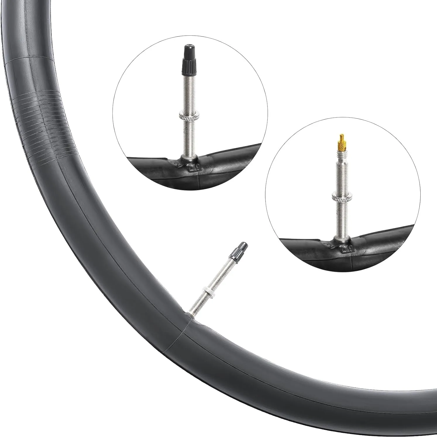 2-PCS 700x35C/38C/40C/42C/43C Bike Tubes AV32/AV48/FV48/FV60mm Schrader/Presta Valve 35/43-622 Inner Tube 700C Bicycle Tubes for 700 x 35C 700x38C 700x40C 700x42C 700x43C Bike Tire Tubes