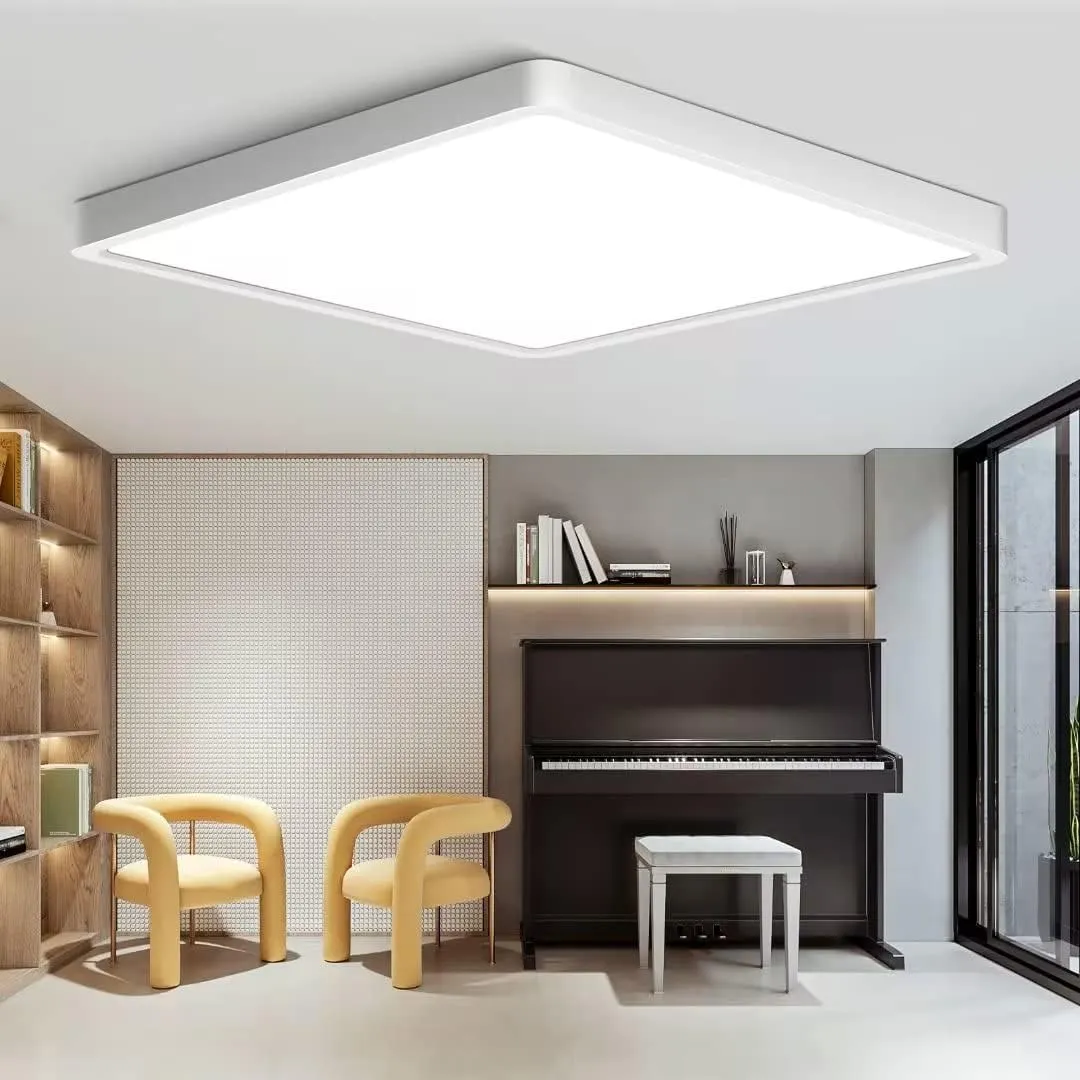 24W 12inch LED Flush Mount Ceiling Light Square Ceiling Light Super Thin 5000k Daylight White Flat Panel Modern Lighting Fixture 3200 Lumen Lights for Bathroom Kitchen Hallway Stairwell Living Room