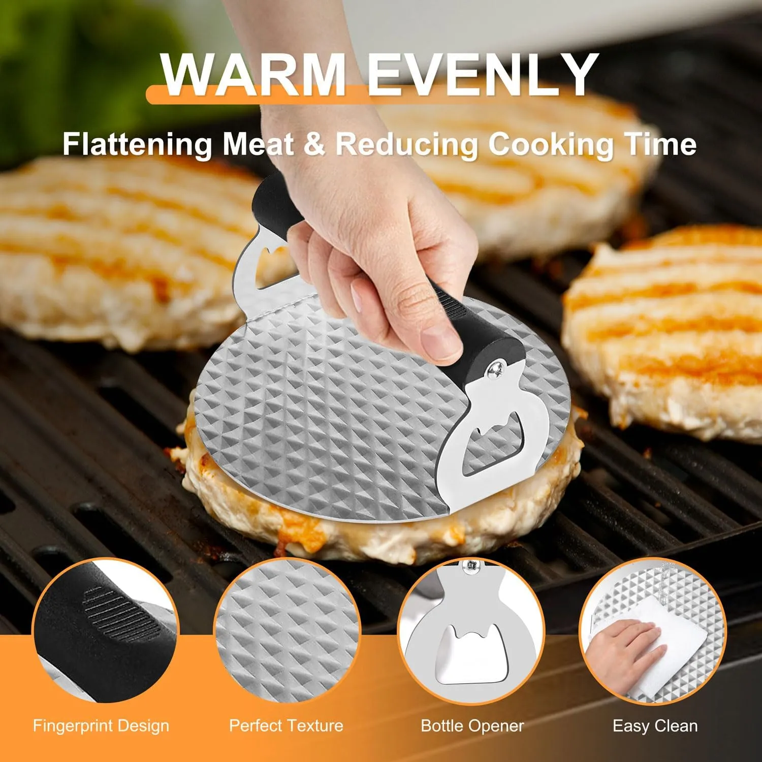 26pcs Griddle Accessories Kit for Blackstone Professional Flat Top Grill Tools, BBQ Spatula Gift Set with Enlarged Spatulas, Burger Press, Thermometer, Apron for Outdoor, Camping, Backyard Teppanyaki