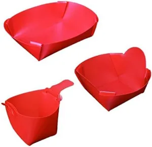 2X Camping Folding Dinnerware Set, Weight Bowl, Plate & Cup, Cutlery Kit for Outdoor Camping & Travel, Foldable Tableware, Red