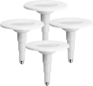 4-Pack 5/6 Inch Retrofit Led Can Lights Adjustable Retrofit Downlight,Recessed Light Flat Trim,8.5W=40W, 3000K (Warm White), 650 Lumens, Dimmable,ETL Damp Rated, E26 Screw Base,Easy Install.……
