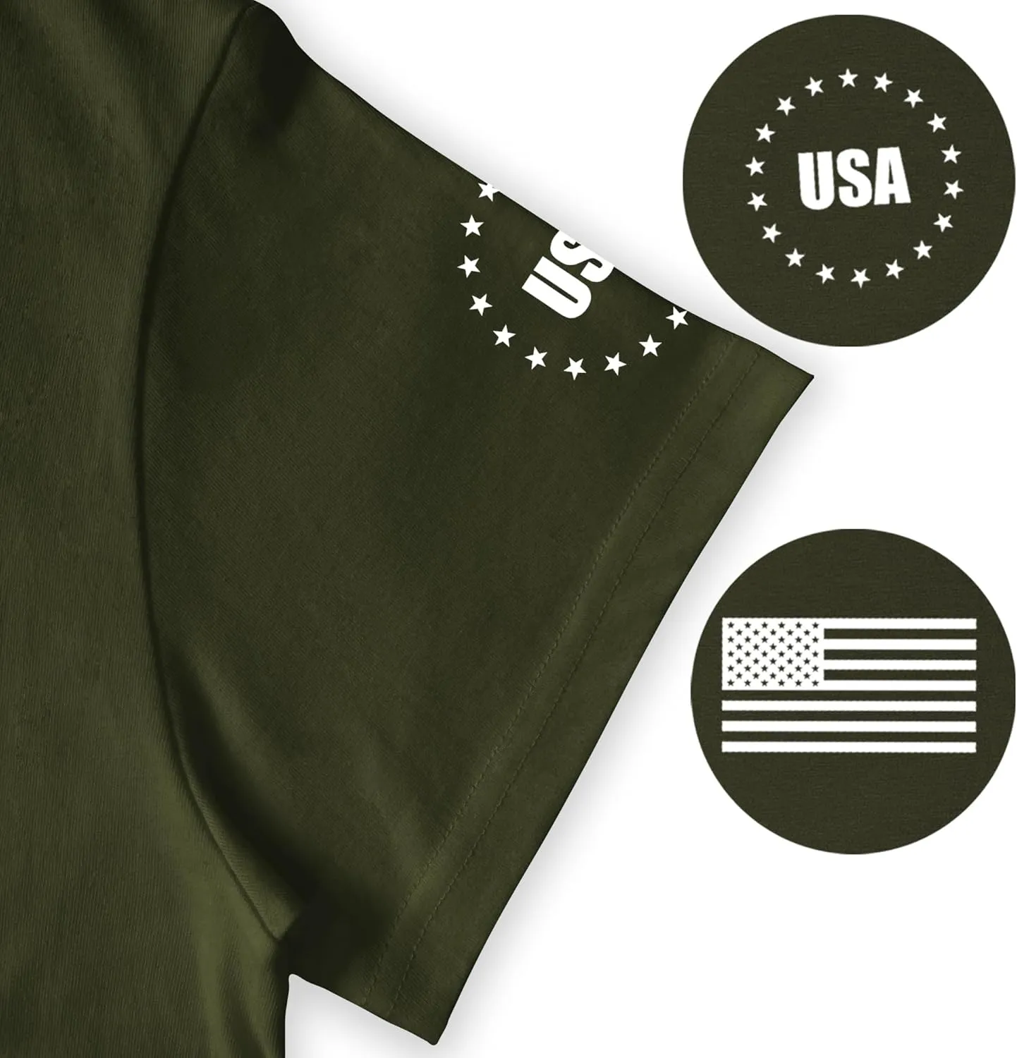 4th of July Shirts Men:USA American Flag Patriotic Independence Day Higher Quality Short Sleeve T-Shirt