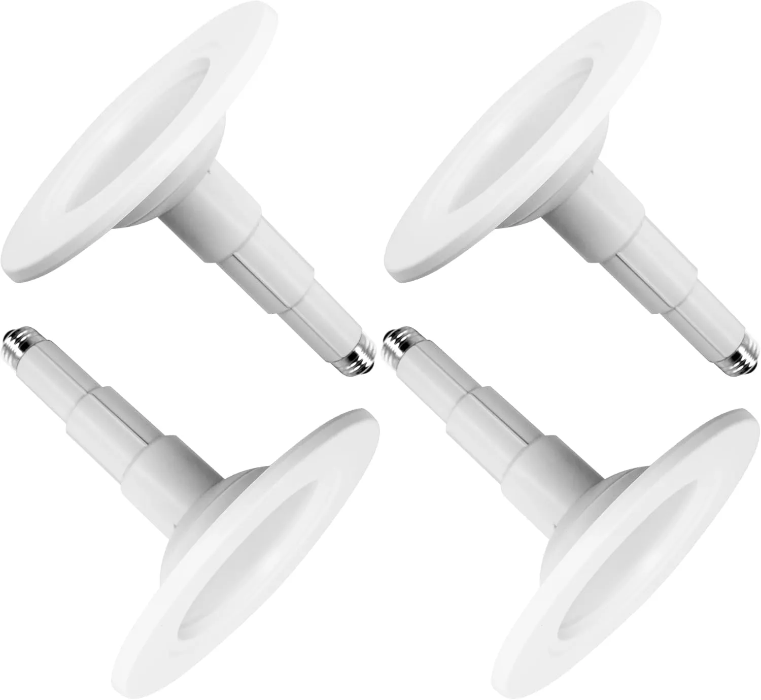 5/6 Inch LED Can Lights Adjustable Recessed Retrofit Downlight,12W=60W,3000K Warm White,800LM,Dimmable,ETL Damp Rated Replacement Recessed Lighting Install, Flat Trim, E26 Base,4-Pack