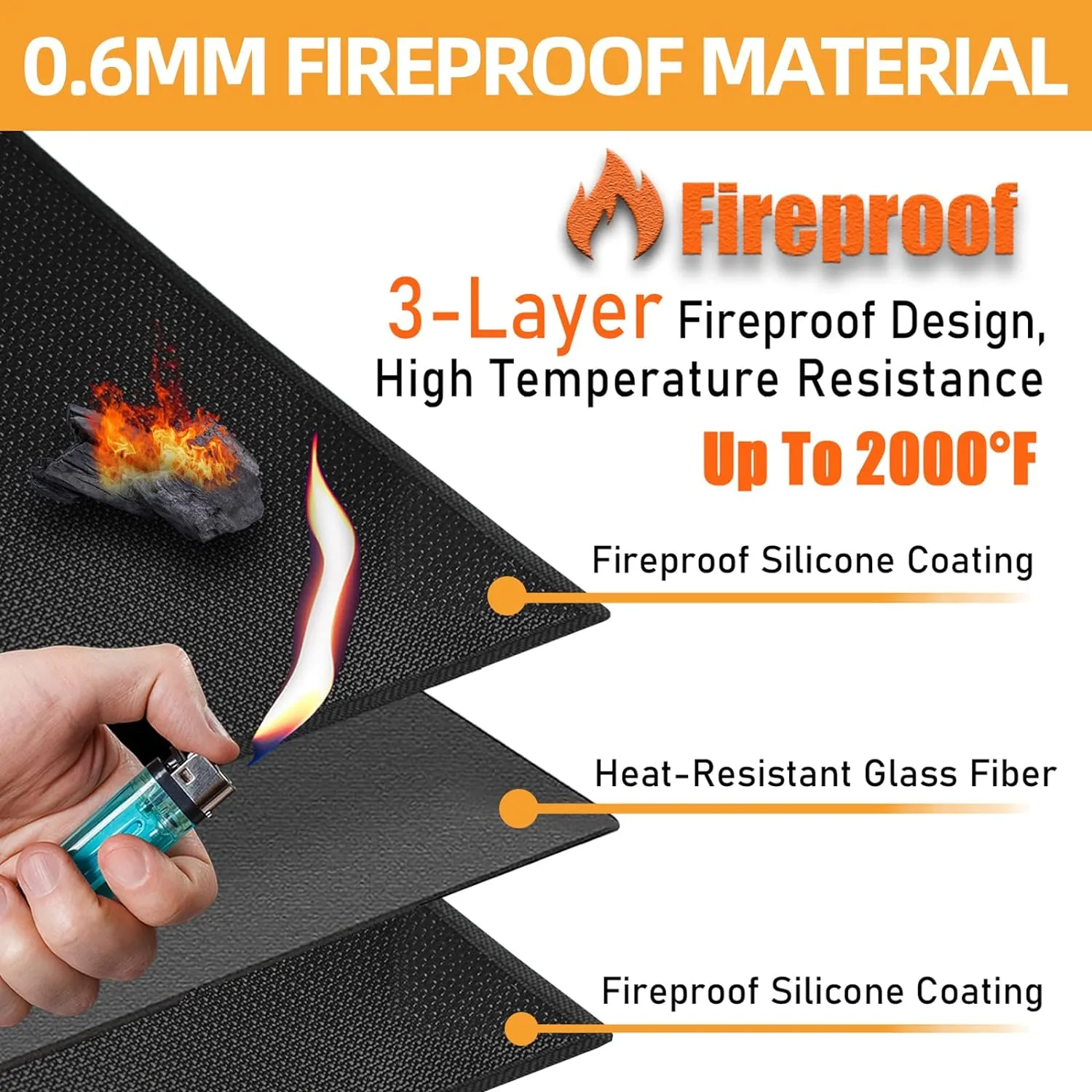 70 x 48 in Grill Mats for Outdoor Grill Compatible with Blackstone 28in & 36in Griddle, Fireproof Griddle Mats for Grilling to Protect the Deck, Griddle Accessories Compatible with Blackstone - 0.6mm