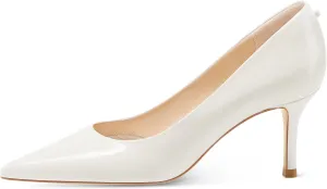 7or9 Women's Pumps Kitten Heels for Women Classic Pointed Toe Stiletto Heel Dressy Air-Touch Foam Shoes 2.75" - Red, Nude & White