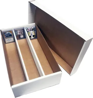 (8) SUPER Shoe 3-Row Storage Box (3000 Ct.) - Cardboard Storage Box - Baseball,Football, Basketball, Hockey, Nascar, Sportscards, Gaming & Trading Cards Collecting Supplies by MAX PRO
