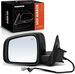 A-Premium Driver Side Power Door Mirror - Compatible with Dodge Durango 2011-2018 - Heated Manual Folding Black Outside Rear View Mirror w/Turn Signal - Replace# 5SH45AXRAF
