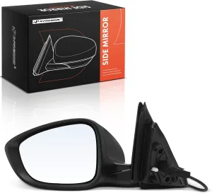 A-Premium Left Driver Side Power Door Mirror - Compatible with Honda Accord LX Sport 2018 2019 2020 2021 2022 - Non-Heated Manual Folding Non-Turn Signal - w/ 3 Pins Connector Black (Paint to Match)