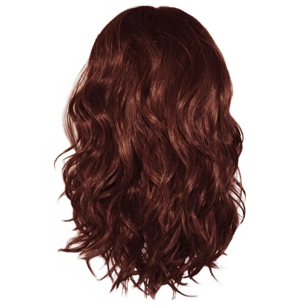 Alluring Locks Wig With Long Layered Waves by Hairuwear, Average Cap, GF132SS Sangria