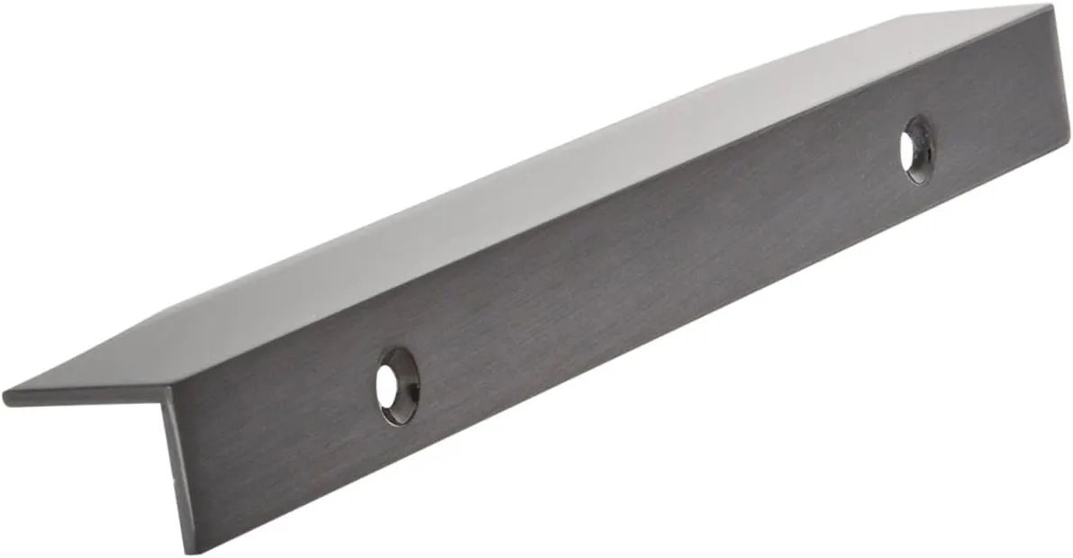 Amerock | Cabinet Edge Pull | Black Chrome | 4-9/16 inch (116 mm) Center to Center | Aloft | 1 Pack | Drawer Pull | Drawer Handle | Cabinet Hardware