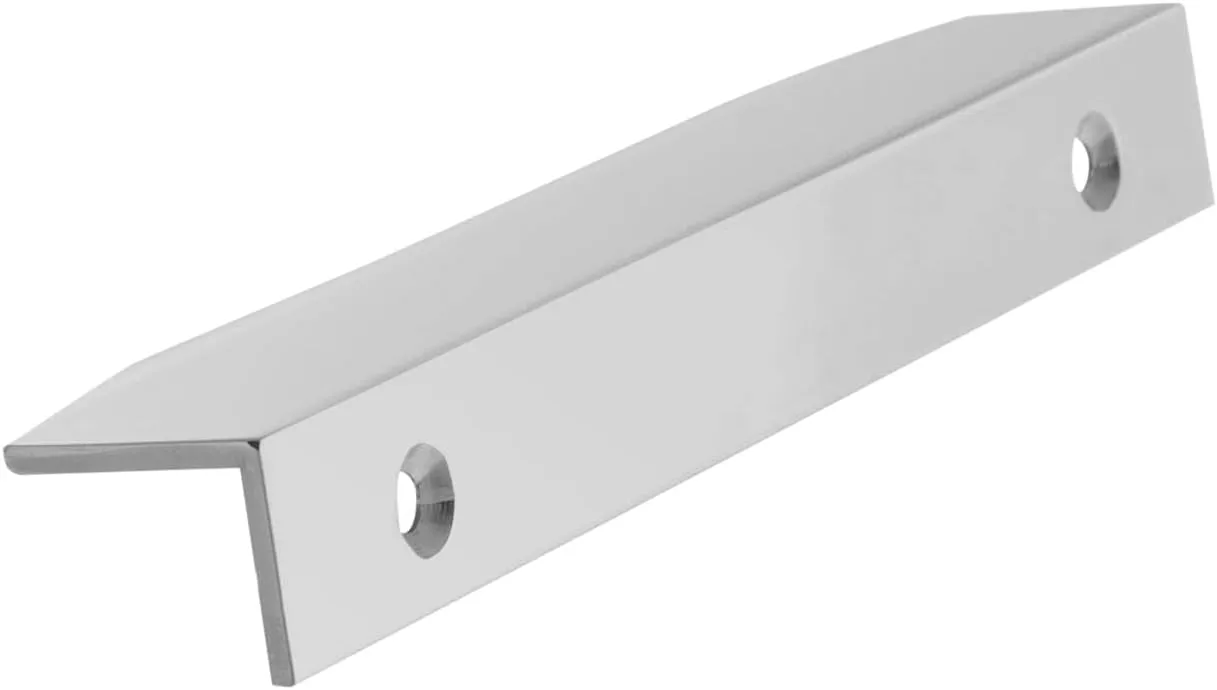 Amerock | Cabinet Edge Pull | Polished Chrome | 4-3/16 inch (106 mm) Center to Center | Aloft | 1 Pack | Drawer Pull | Drawer Handle | Cabinet Hardware