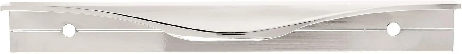 Amerock | Cabinet Edge Pull | Polished Chrome | 4-3/16 inch (106 mm) Center to Center | Aloft | 1 Pack | Drawer Pull | Drawer Handle | Cabinet Hardware