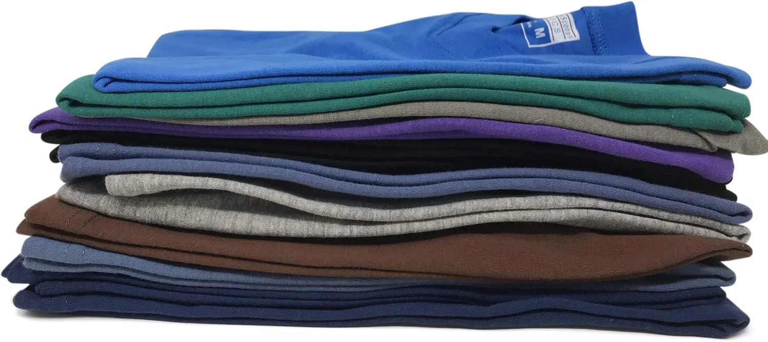 Andrew Scott Boys'12 Pack V Neck T Shirt Cotton Color Undershirts - Bonus Pack of 12