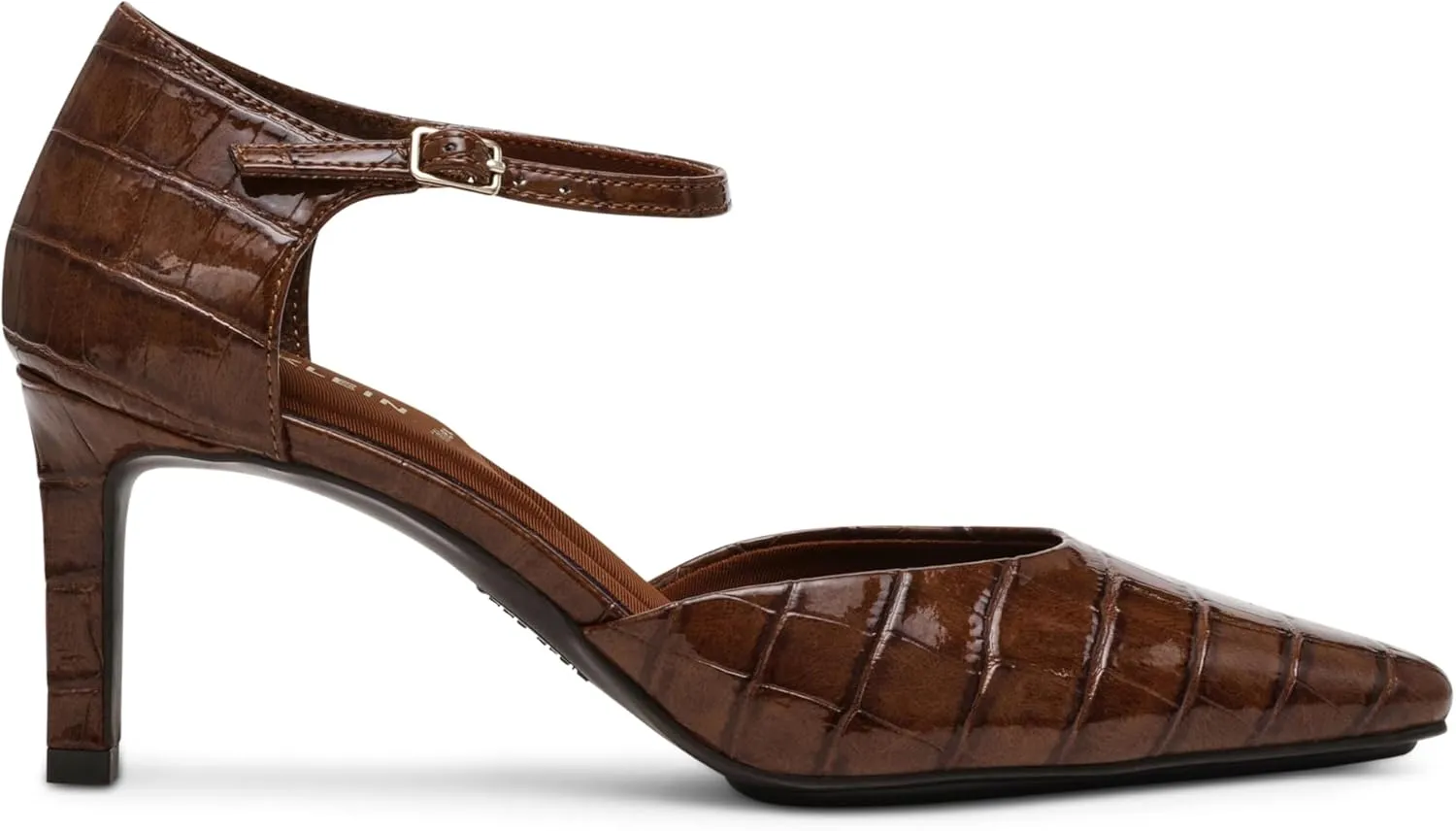 Anne Klein Womens Rosalind Adjustable Patent Ankle Strap
