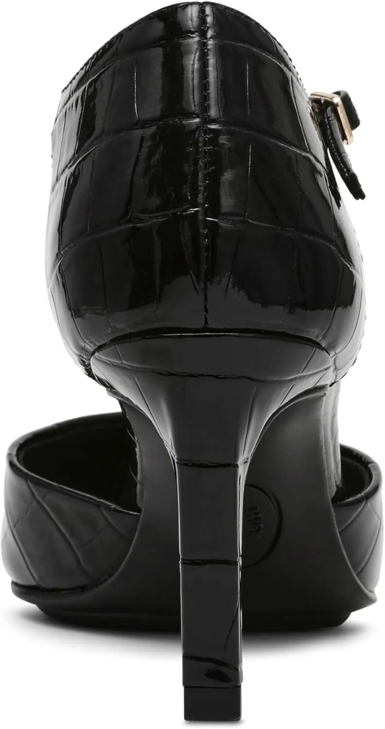 Anne Klein Womens Rosalind Adjustable Patent Ankle Strap