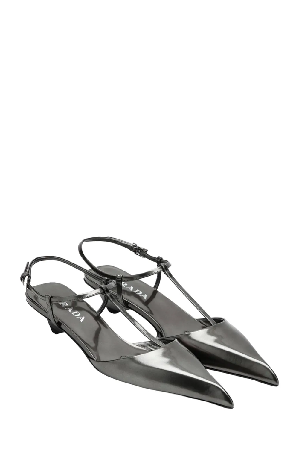 Anthracite Patent Leather Slingback Pump
