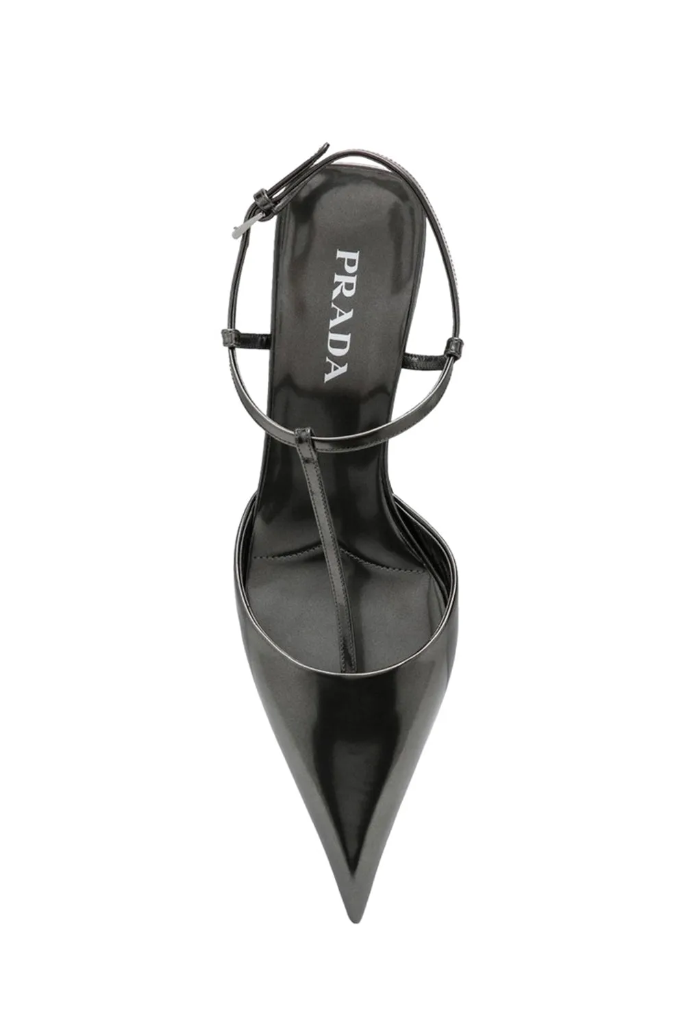 Anthracite Patent Leather Slingback Pump