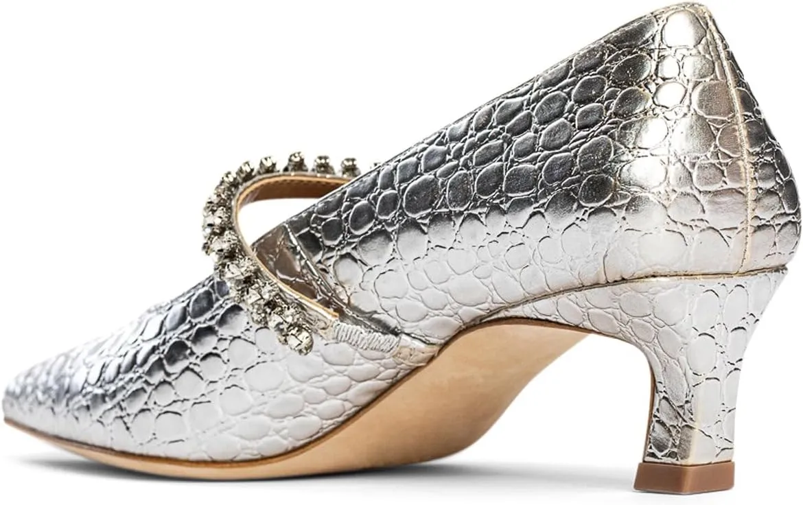 Antonella Embossed Patent Leather pump for Women, Girls