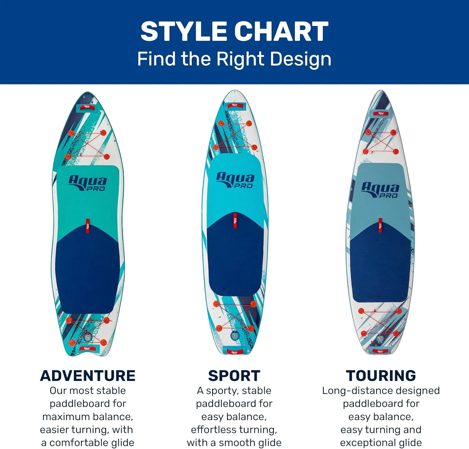 Aqua PRO Halcyon Sport Inflatable Stand-Up Paddleboard iSUP, Standard Design with Non-Slip EVA Deck, Includes Paddle, Ankle Leash, Pump and Carry/Storage Bag