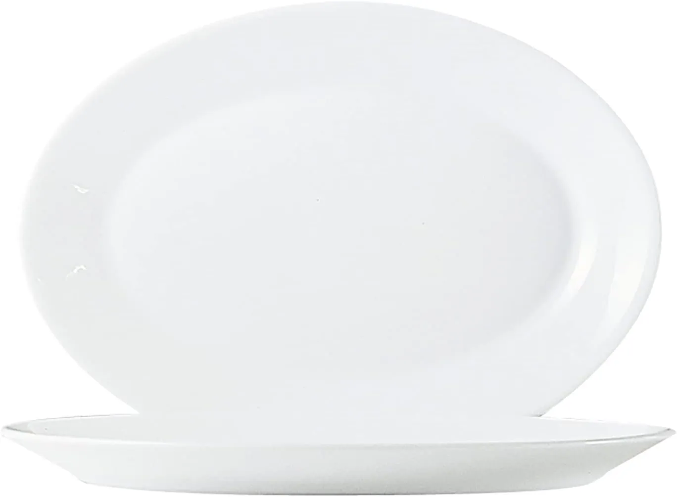 ARCOROC Hotelerie Blanc Uni Plate, Flat, Teller Oval 29x21,5cm, White