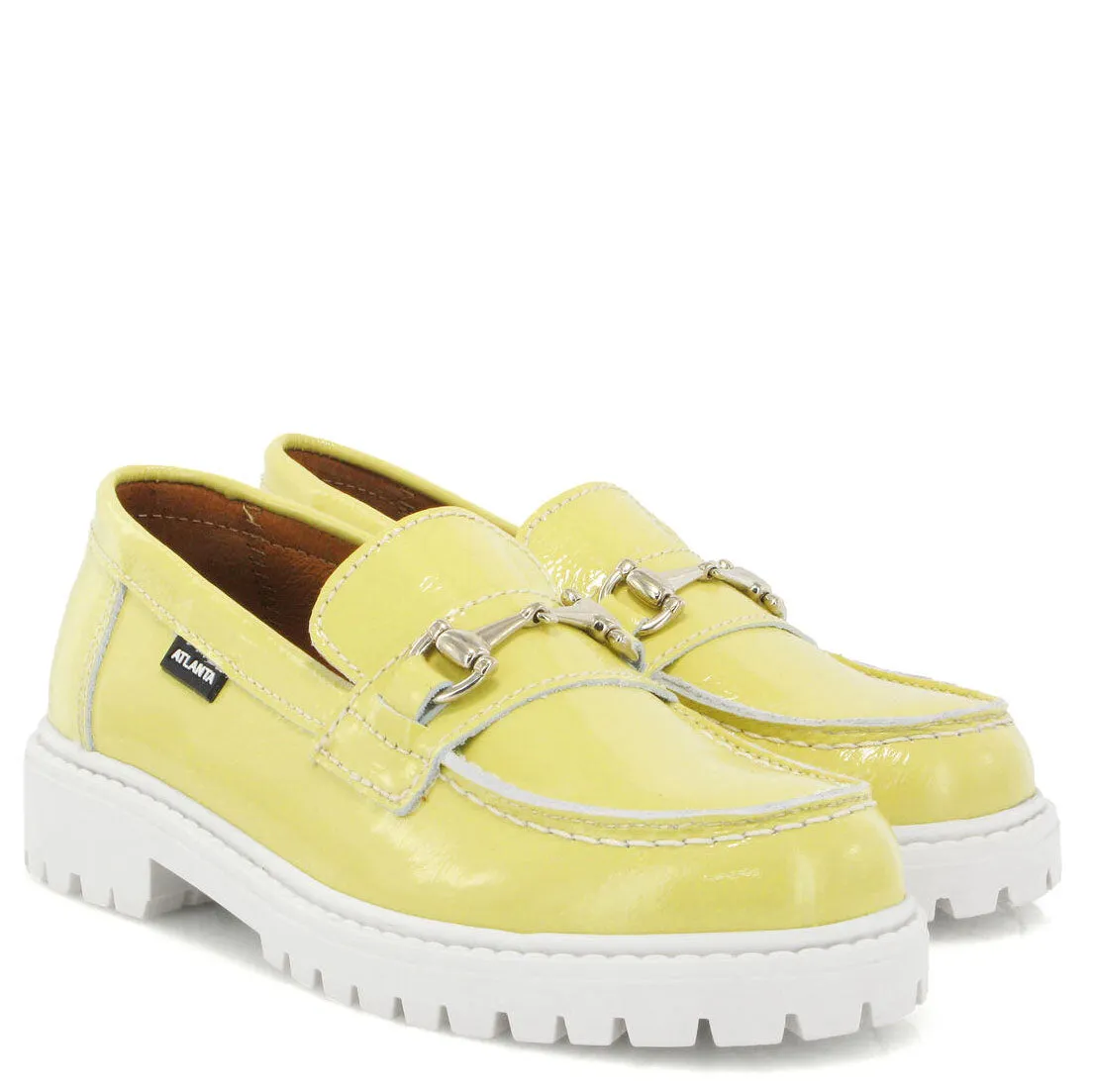 Atlanta Mocassin Yellow Buckle Chunky Loafer