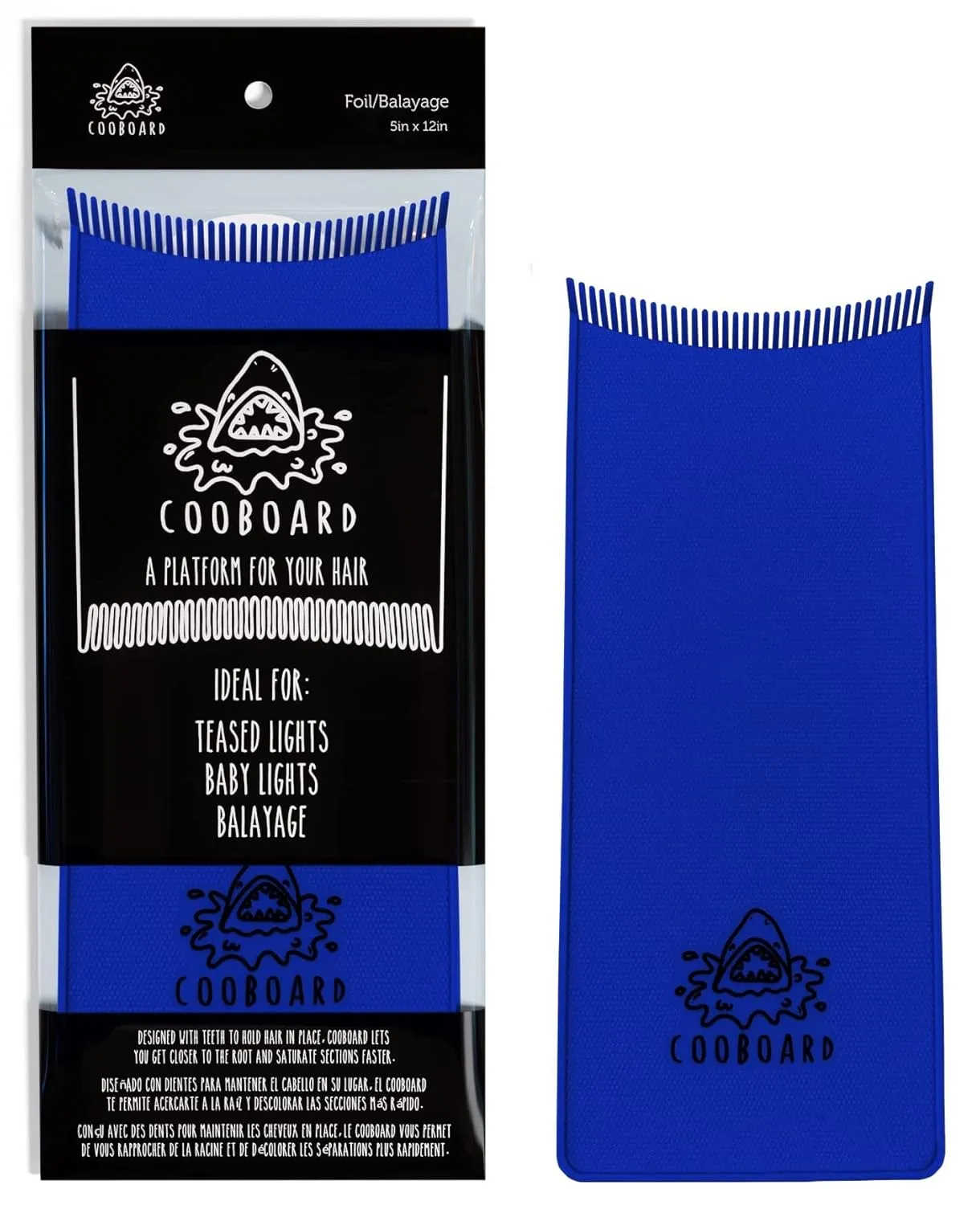Authentic Cooboard Balayage Board with Teeth | Original Highlighting Paddle from The Maker of Cooboard Hair Highlighting Kit | Easy to Clean, Sturdy, Lightweight (Cooboard Blue)