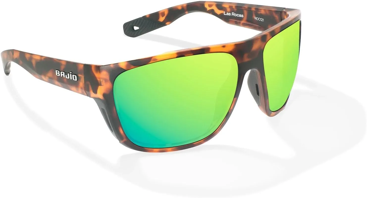Bajio Las Rocas Polarized Sunglasses – XL Full-Wrap Frame for Maximum Coverage – Ergo Rubber Nose & Temples, Side Ventilation