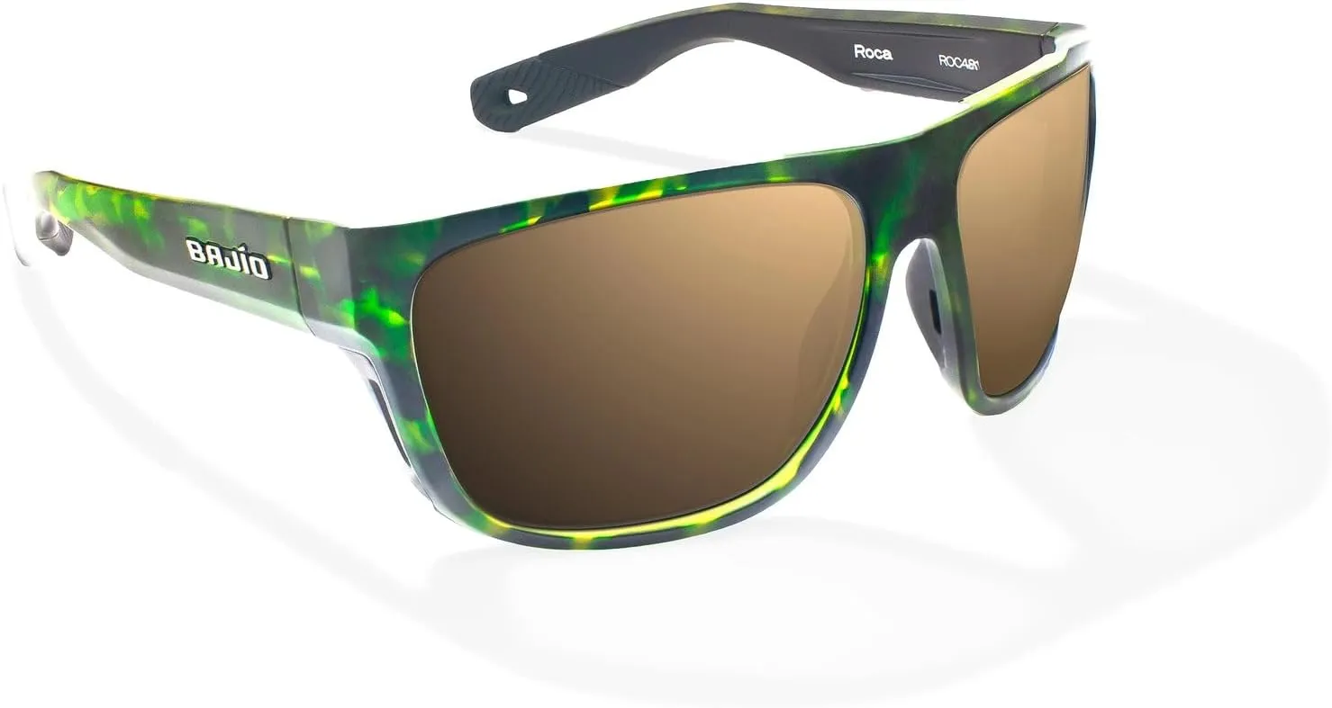 Bajio Las Rocas Polarized Sunglasses – XL Full-Wrap Frame for Maximum Coverage – Ergo Rubber Nose & Temples, Side Ventilation