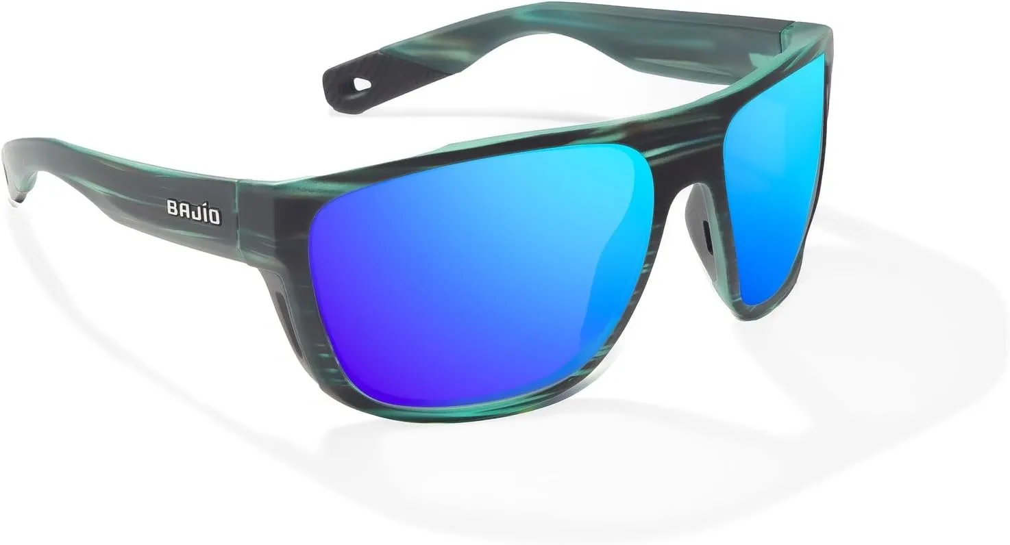 Bajio Las Rocas Polarized Sunglasses – XL Full-Wrap Frame for Maximum Coverage – Ergo Rubber Nose & Temples, Side Ventilation