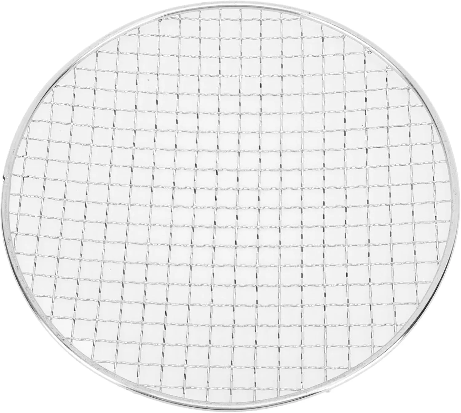 Barbecue Grill, 25cm/9.84 Inch Diameter Stainless Steel Grill, Mesh Grill, 1.5mm Wire, Round Camping Net, Cooking Grill