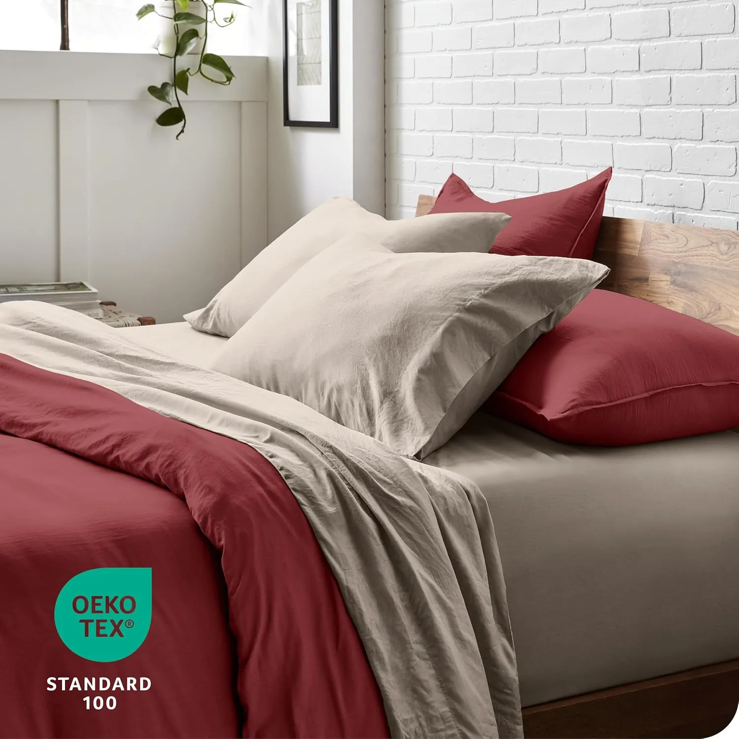 Bare Home Full Sheet Set - Luxury 1800 Ultra-Soft Stonewashed Microfiber - Double Brushed - Deep Pockets - Easy Fit - Breathable Bedding - Sheet Sets & Pillowcases (Full, Pebble Beach)