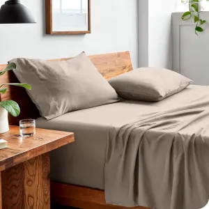 Bare Home Full Sheet Set - Luxury 1800 Ultra-Soft Stonewashed Microfiber - Double Brushed - Deep Pockets - Easy Fit - Breathable Bedding - Sheet Sets & Pillowcases (Full, Pebble Beach)