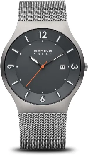 BERING Men's Watch Solar Movement - Solar Collection with Stainless Steel and Sapphire Glass 14440-XXX Wristwatches