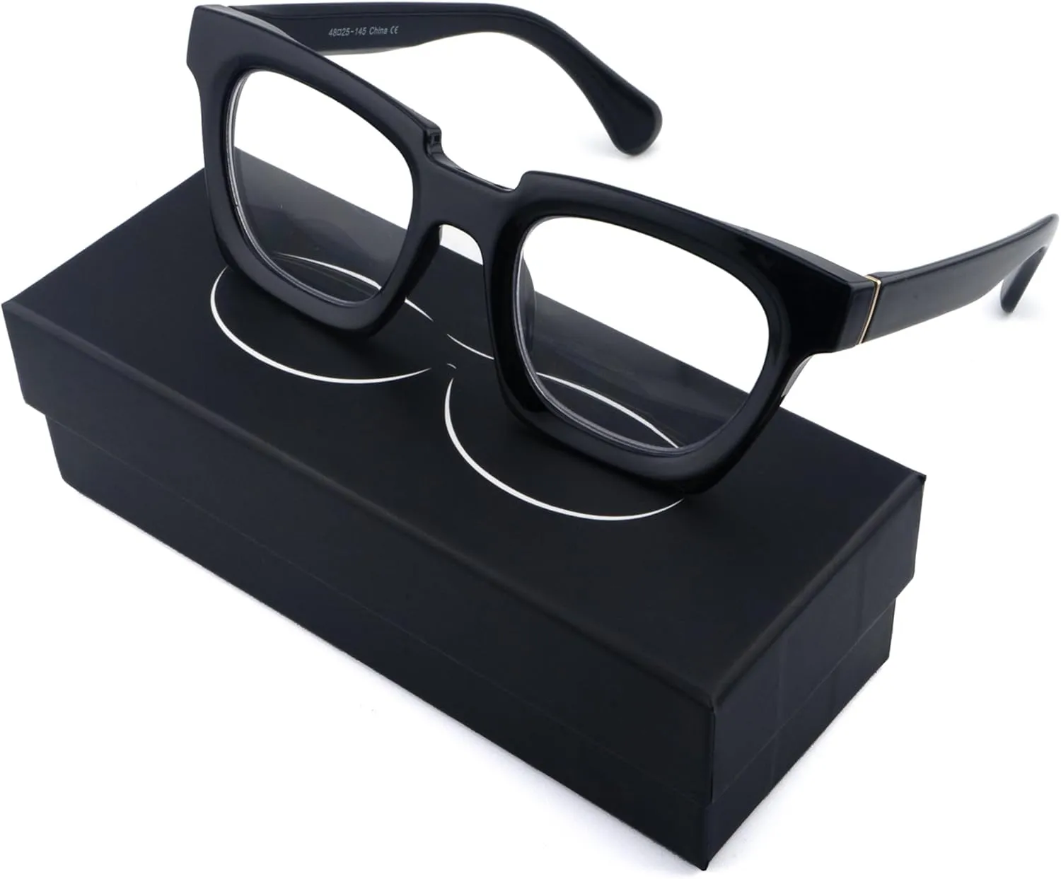 Bifocal Reading Glasses for Women Oversized Dual Focus Blue Light Readers Oprah No Line Clear Square Retro Eyewear
