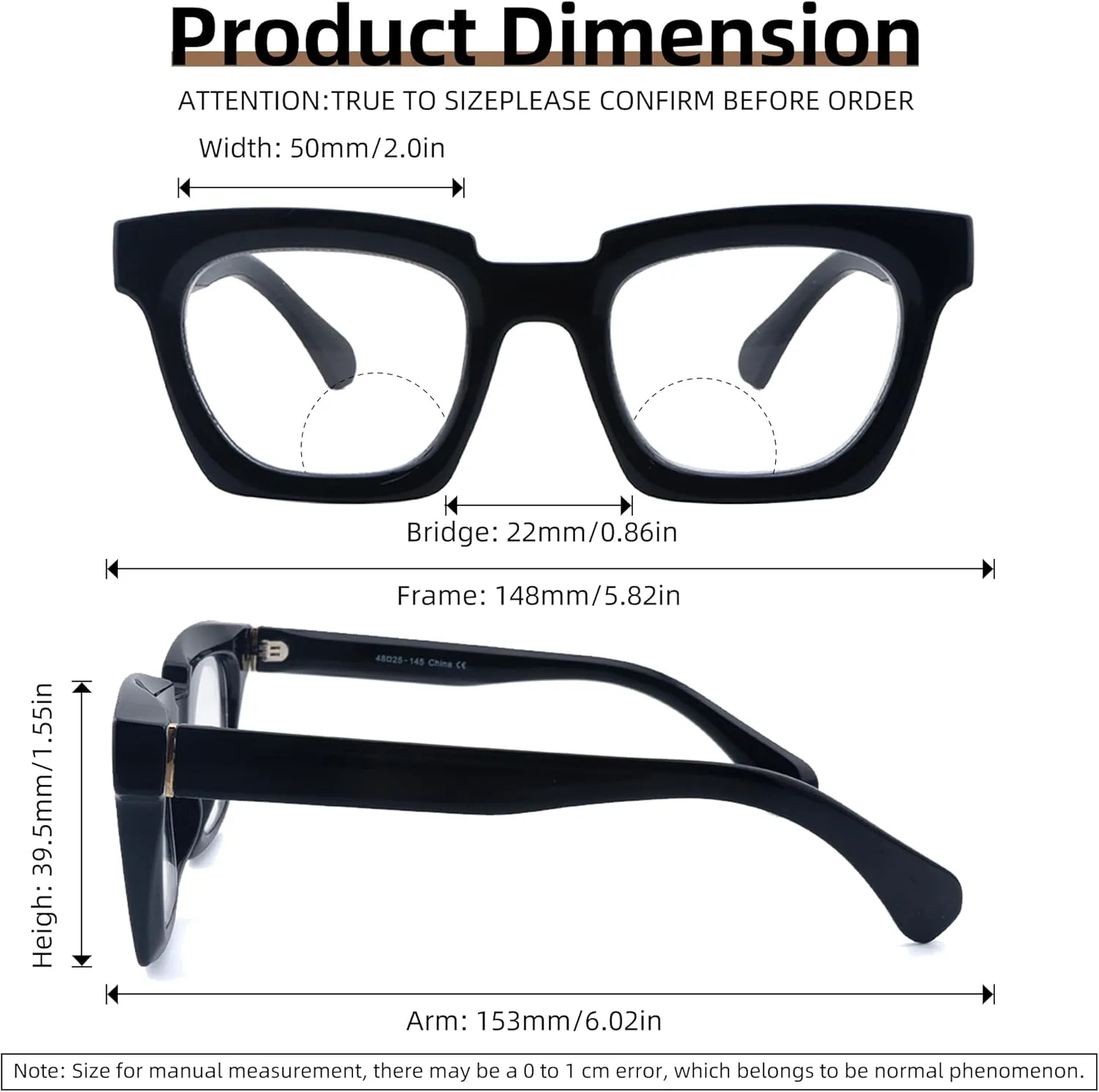 Bifocal Reading Glasses for Women Oversized Dual Focus Blue Light Readers Oprah No Line Clear Square Retro Eyewear