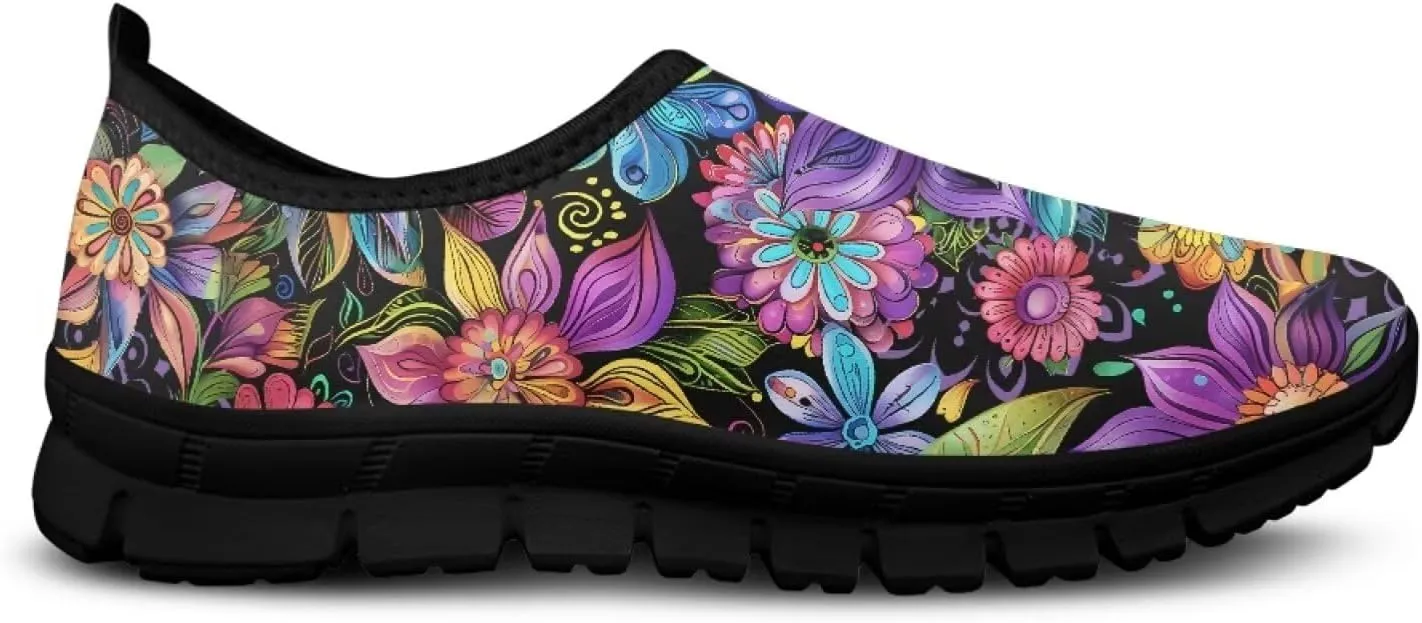 Binienty Women's Loafer Shoes Casual Ballet Flat Nurse Sneakers Comfy Slip-Ons Round Toe Footwear