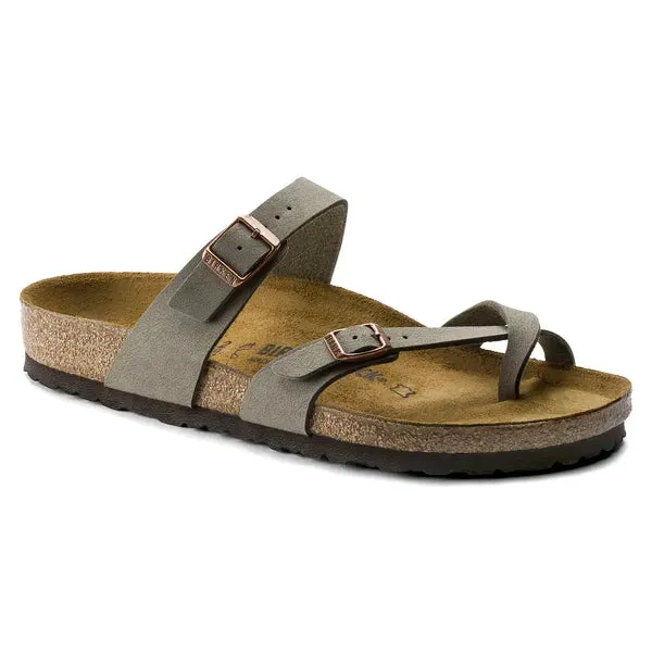 BIRKENSTOCK - MAYARI TOE-LOOP DOUBLE STRAP MULE - GREEN