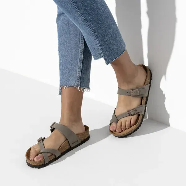 BIRKENSTOCK - MAYARI TOE-LOOP DOUBLE STRAP MULE - GREEN