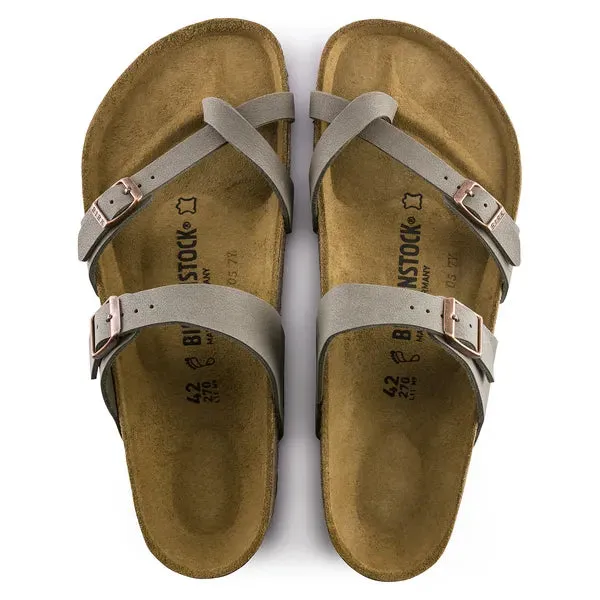 BIRKENSTOCK - MAYARI TOE-LOOP DOUBLE STRAP MULE - GREEN