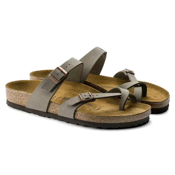 BIRKENSTOCK - MAYARI TOE-LOOP DOUBLE STRAP MULE - GREEN