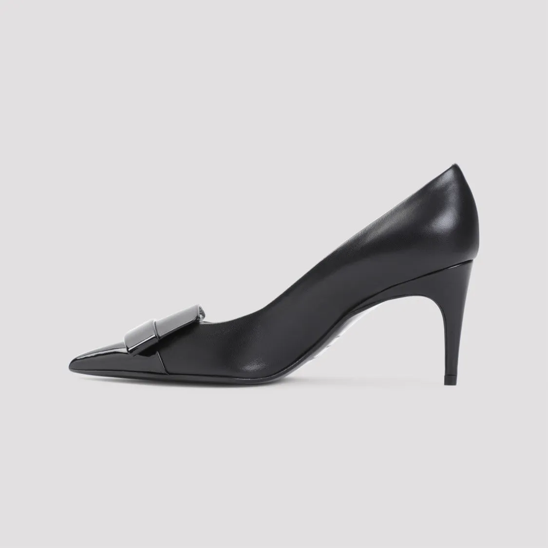 Black Nappa Leather 75 Pump