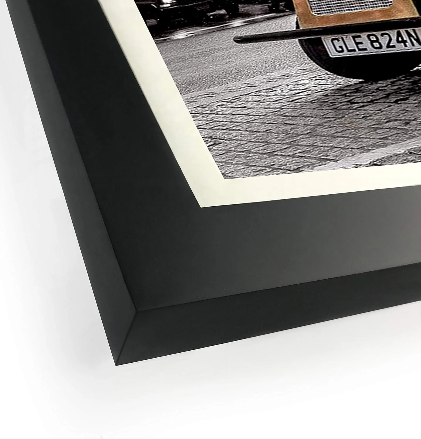 Black Solid Wood 16x20 Picture Frame, Handmade Seamless Finish with 11x14 Mat, 2MM Reinforced Glass, Wall Mount for Horizontal or Vertical Display, Pack of 2
